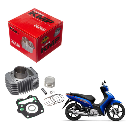 Kit Cilindro Pistao Junta E Aneis Honda Biz 125 05 A 08 BIZ 125 C